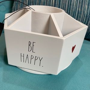 BNWT White Rae Dunn Spinning Caddy